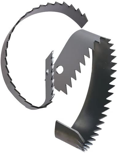 Three metal rotary saw blades with serrated cutting edges and center mounting holes.
