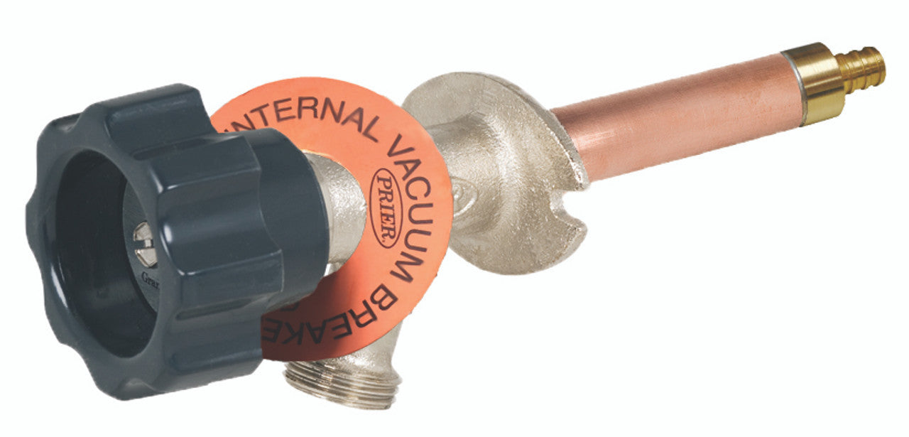 Prier 8 in. Mansfield Style Internal VB Wall Hydrant, 1/2" Crimp PEX