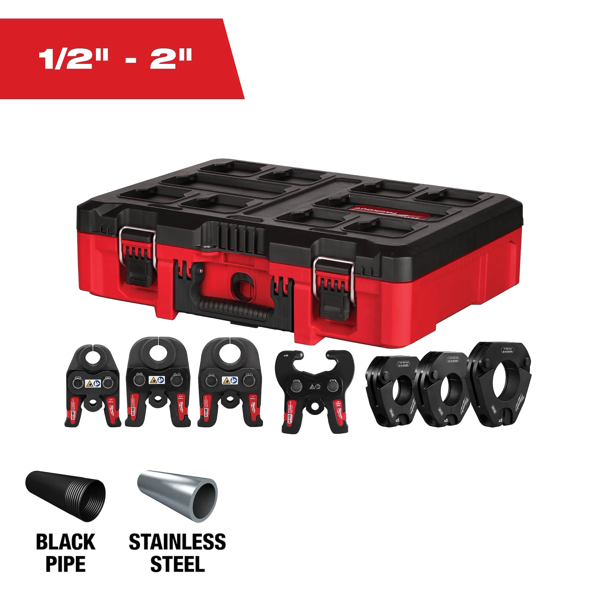 Milwaukee IPS-P Pivoting Press Ring Kits for 1-1/4 to 2 in. Pipe