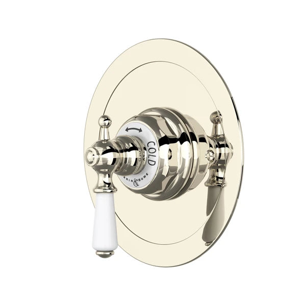 Rohl Edwardian 3/4" Round Thermostatic Trim Without Volume Control in Polished Nickel - U.5565L-PN/TO