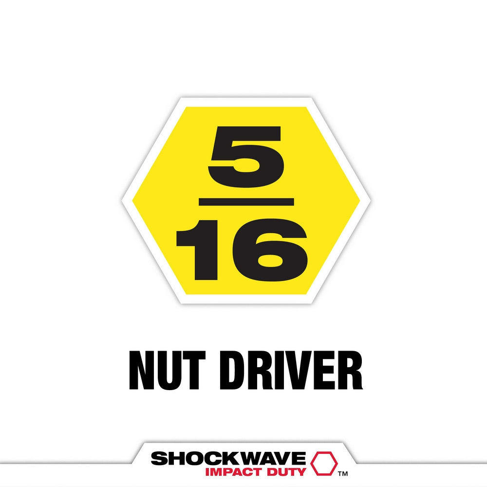 Milwaukee 49-66-0503 Shockwave Impact Duty 5/16" x 1-7/8" Magnetic Nut Driver 10PK