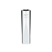 Milwaukee 1/2 in. drive 16MM metric 6-point deep socket with four flat sides and model number 45-34-9140 printed on chrome fi