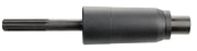 Black metal adapter with slotted shaft on left end and spline connection port on right end.