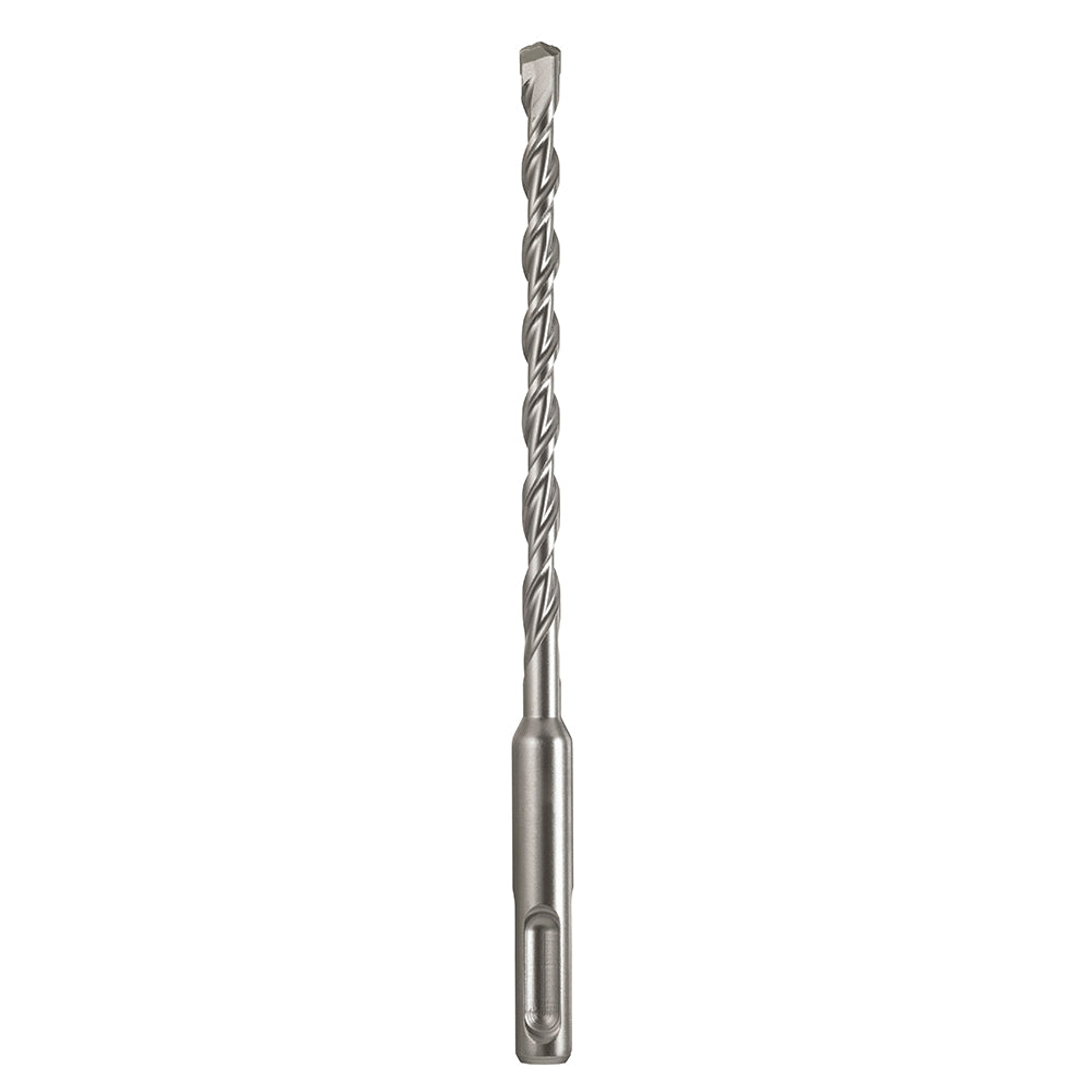 Milwaukee SDS-Plus rotary hammer drill bit with twisted flutes and cylindrical shank, 5.5 x 160 mm.