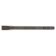 Milwaukee flat chisel with 3/4 inch wide blade, gray metal construction, and rectangular strike end.