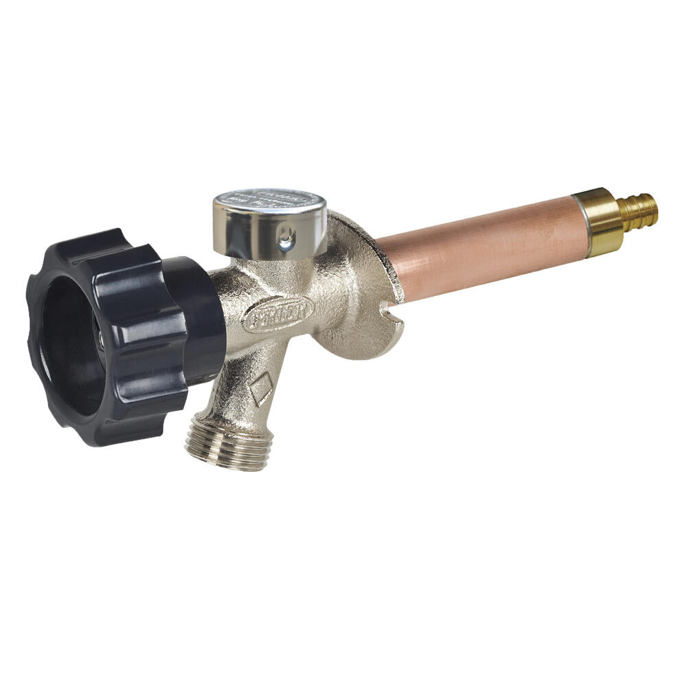 Prier 490 Series 10 inch Anti-Siphon Wall Hydrant with 1/2 in PEX Crimp Inlet - 490-10