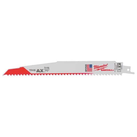 Milwaukee SAWZALL The AX 9 inch, 5TPI Nail Embedded Wood Blade - 25 Pack - 48-00-8026