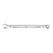 Silver 1/4 inch SAE combination wrench with open end on left and closed ring end on right.