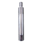 Metal core bit extension with threaded top connection and square drive socket at bottom.