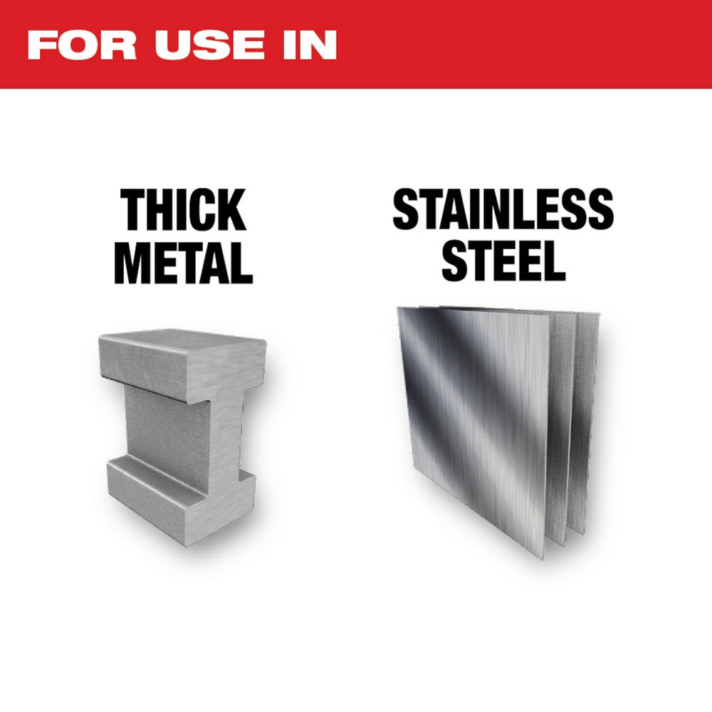 Milwaukee TORCH carbide teeth sawzall blades for cutting thick metal and stainless steel.