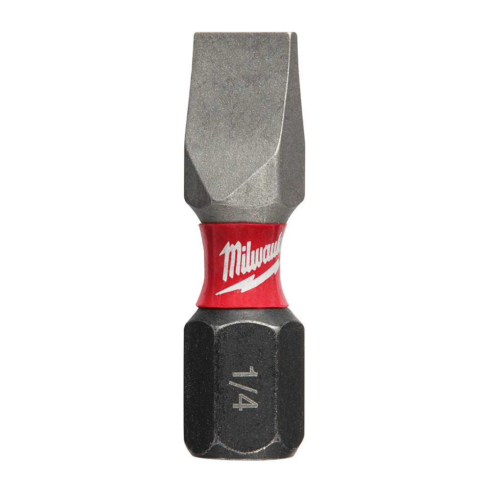 Milwaukee 48-32-4118 Shockwave Impact Slotted 1/4 in. Insert Bits 25PK