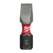 Milwaukee 48-32-4118 Shockwave Impact Slotted 1/4 in. Insert Bits 25PK