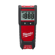 Milwaukee auto voltage and continuity tester with digital display showing 1888V reading, red and black housing with two butto