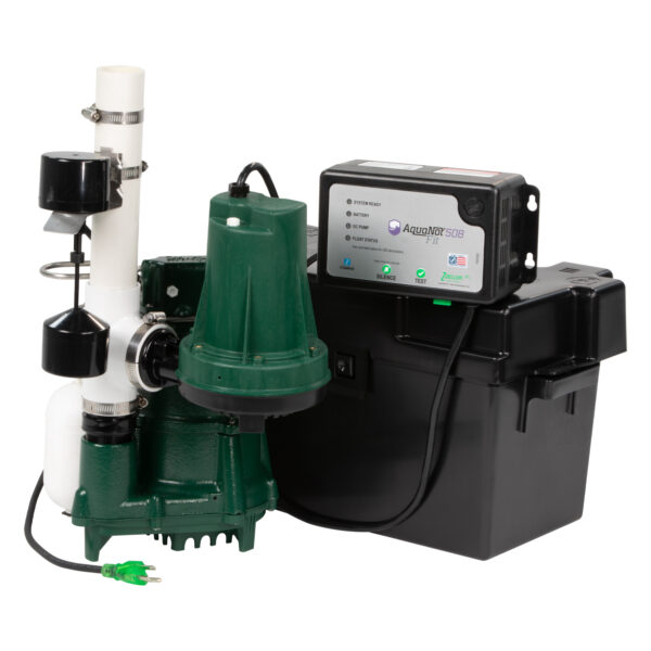 Zoeller 508-0016 Model 508 Aquanot Fit with M98 Propak 12V/DC Backup Sump Pump System w/ Built in WiFi