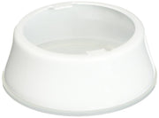 White plastic escutcheon ring with gasket for pull-out faucet installation.