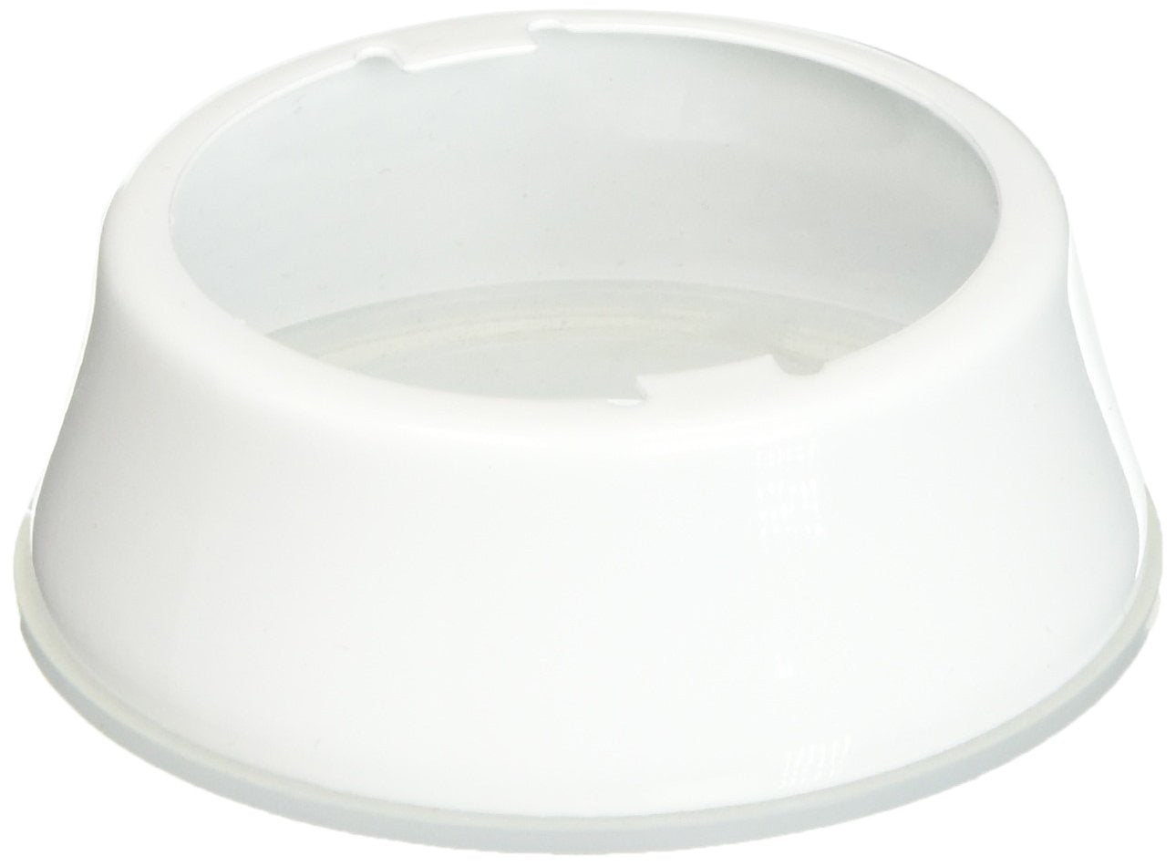 White plastic escutcheon ring with gasket for pull-out faucet installation.