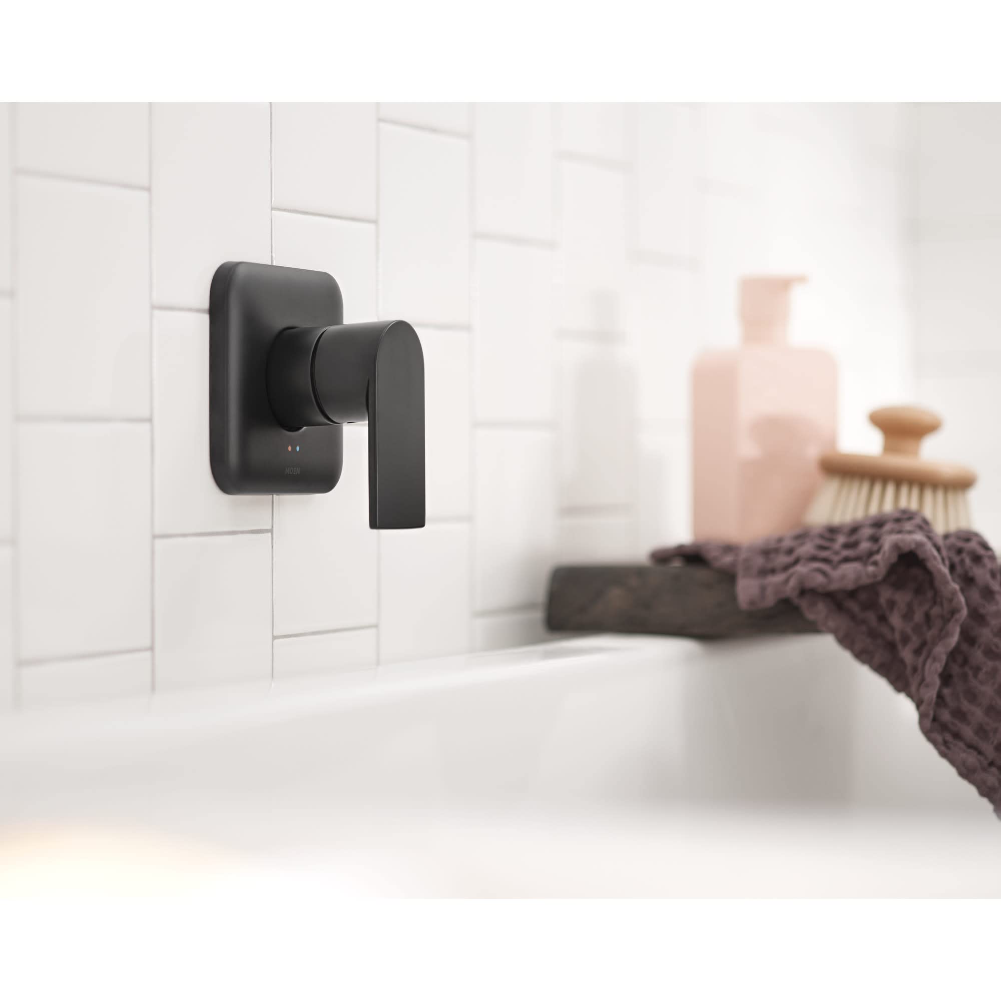 Moen Genta LX Single Handle Wall Mount Tub Filler High Flow Tub Faucet with 10" Spout Reach in Brushed Nickel - WT901BN