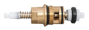 Grohe brass diverter cartridge with white plastic inlet connectors and black rubber seal ring.