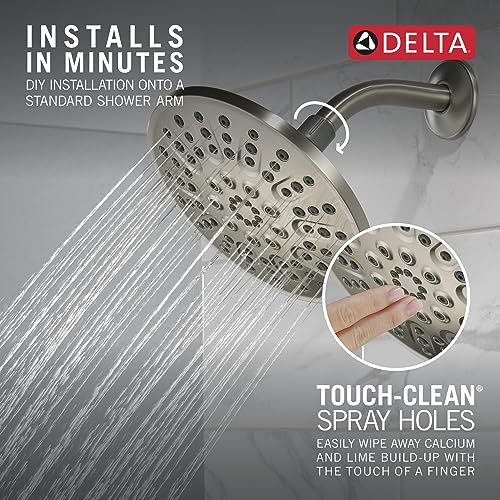 Delta Universal Showering Components Setting Shower Head in Spotshield Brushed Nickel - 75617SN