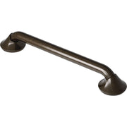 Oil rubbed bronze grab bar with curved handles at each end and mounting flanges.