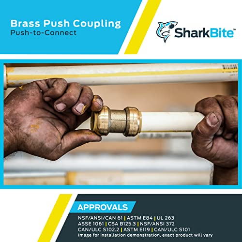Sharkbite 1-1/4 in. Push-to-Connect Coupling Fitting in Brass - UXL0135
