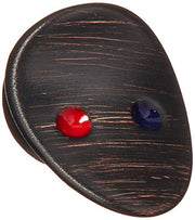 Venetian bronze button with red and blue indicator dots for hot and cold water control.