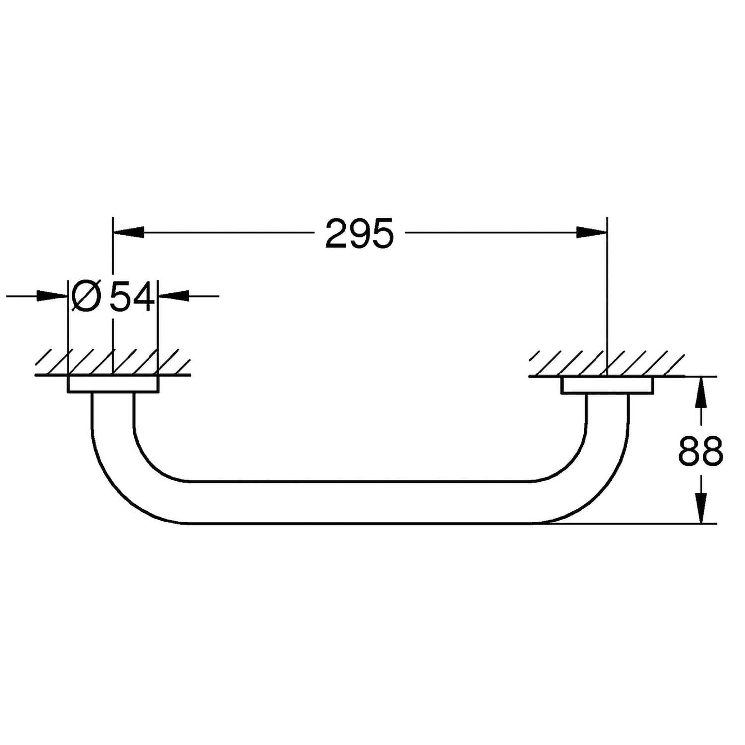 Grohe Essentials 40421A01 12" Grab Bar in Grohe Hard Graphite