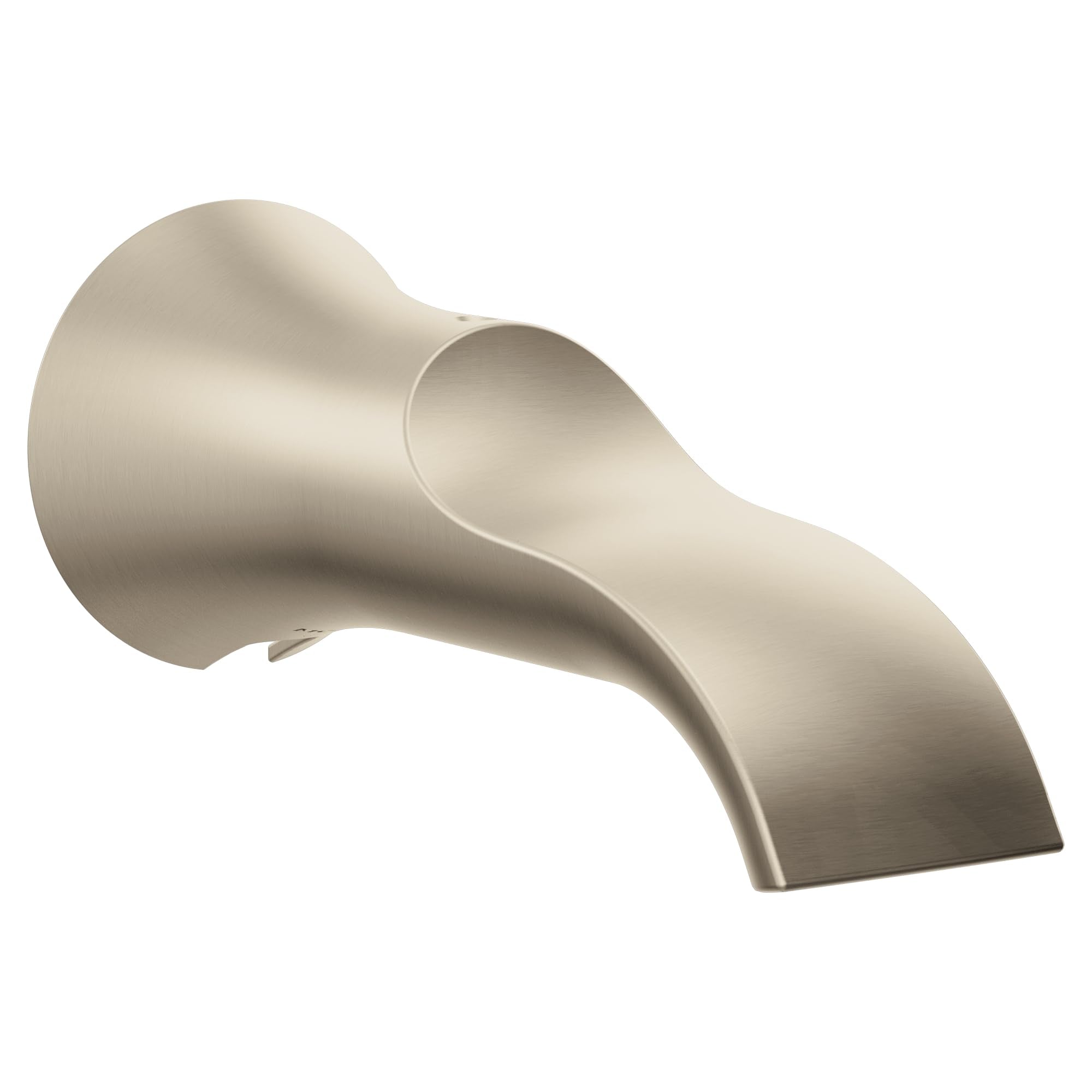 Moen Doux 1/2 Inch Slip Fit Connection Non Diverting Tub Spout in Brushed Nickel - S3836BN