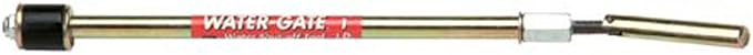 Brass water shut-off tool with black grip handle and red "Water Gate" label, 3/4 inch size.