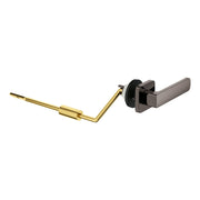 Grohe Eurocube trip lever assembly with brass rod mechanism and hard graphite handle lever.