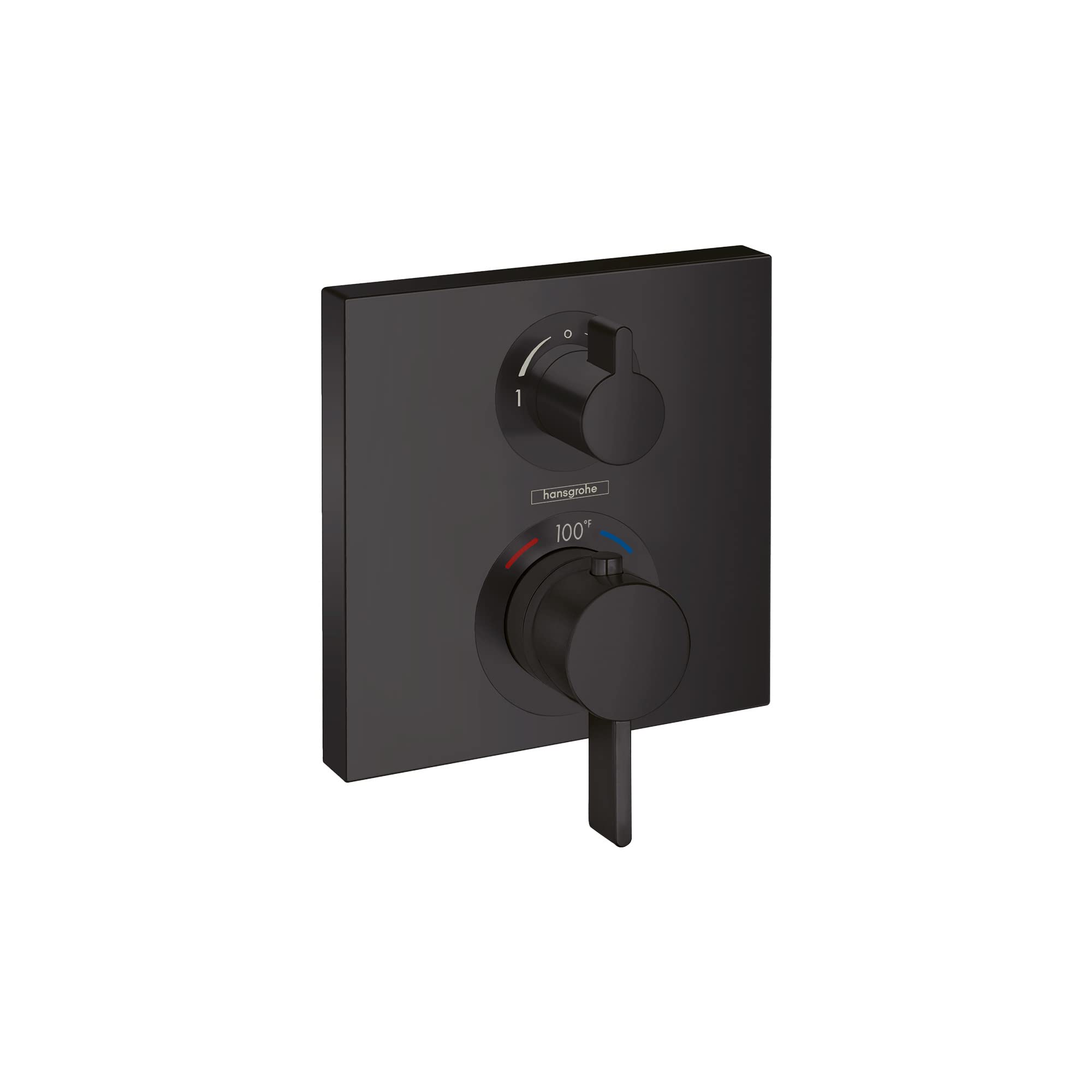 Hansgrohe 15712671 Ecostat Thermostatic Trim with Volume Control in Matte Black