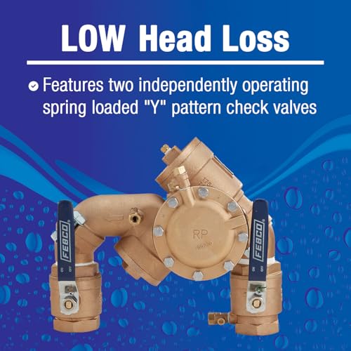 FEBCO 825DBV RPZ Backflow Preventer 3/4 Inch Bronze