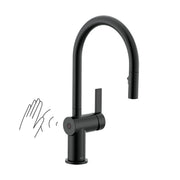Moen Cia Motionsense Wave Sensor Touchless One Handle Pulldown Kitchen Faucet Featuring Power Clean Includes Optional and Accents in Matte Black - 7622EWBL