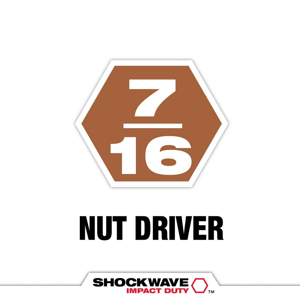 Milwaukee 49-66-4526 Shockwave Impact Duty 7/16" x 1-7/8" Magnetic Nut Driver 3PK