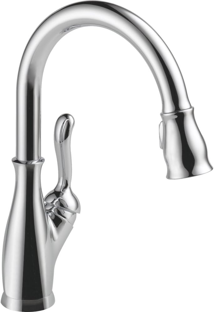 Delta Leland Single Handle Pull-Down Kitchen Faucet with ShieldSpray Technology and Soap and Loation Dispenser in Chrome Finish