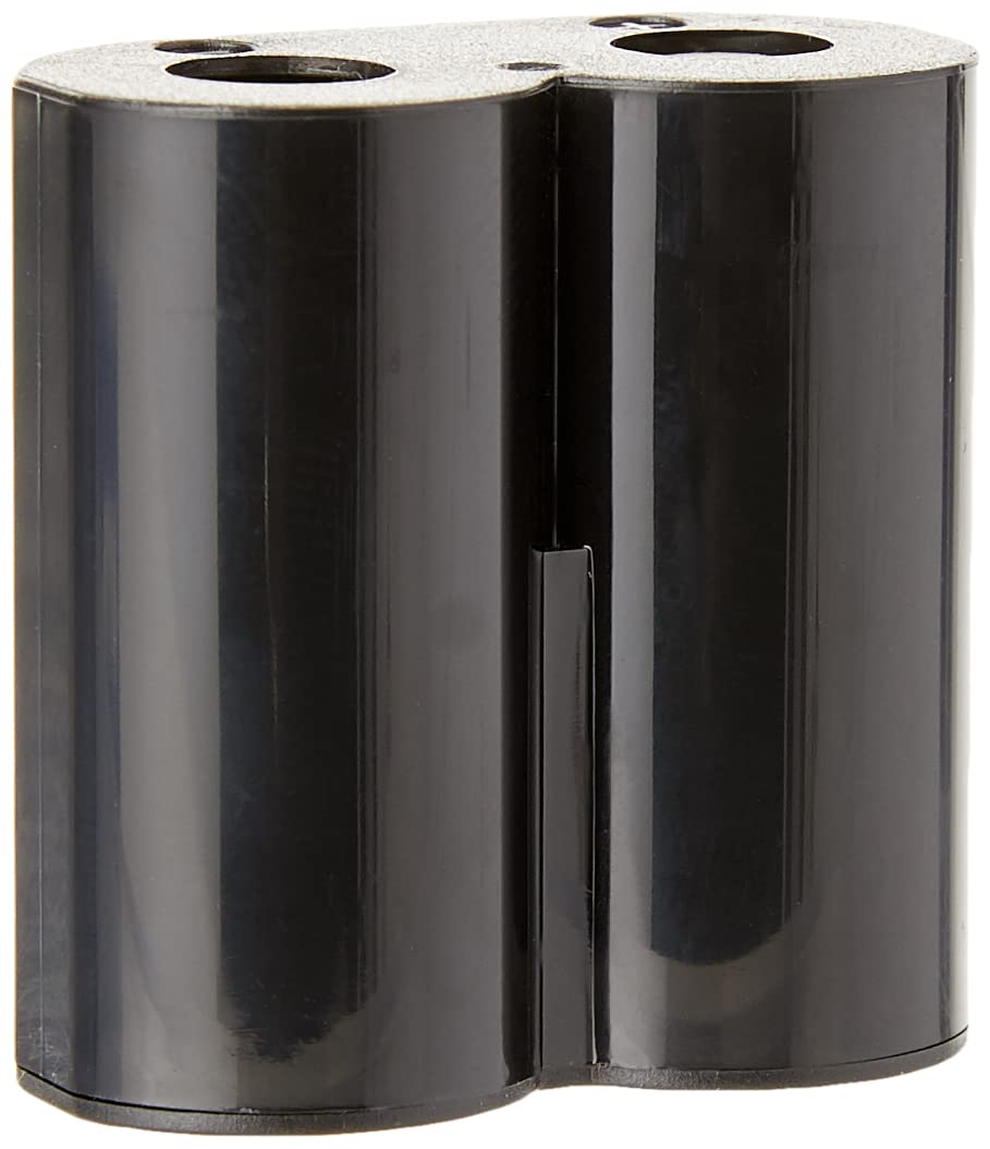 Grohe chrome battery cartridge with cylindrical design and mounting holes on top.