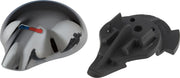 Chrome temperature control knob with blue and red indicator and matching dome cover with black mounting bracket.