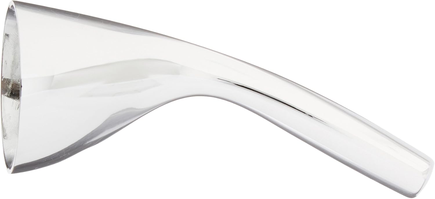 Chrome-finished metal lever handle with curved design and mounting base for Delta faucet.