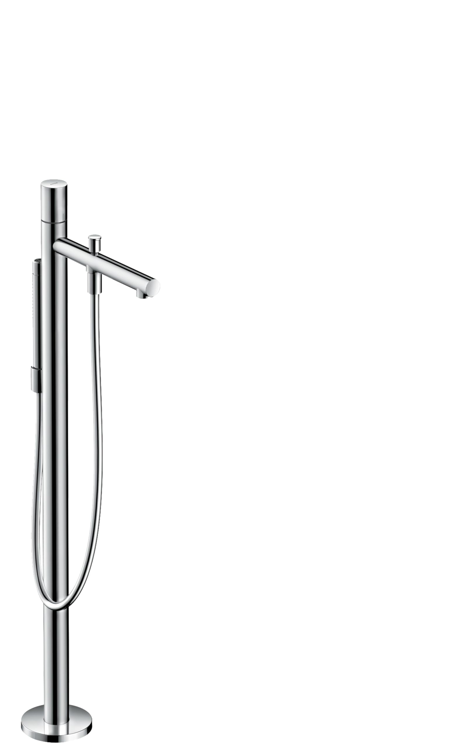 AXOR 45416001 Uno Freestanding Tub Filler Trim with Zero Handle and 1.75 GPM Handshower in Chrome