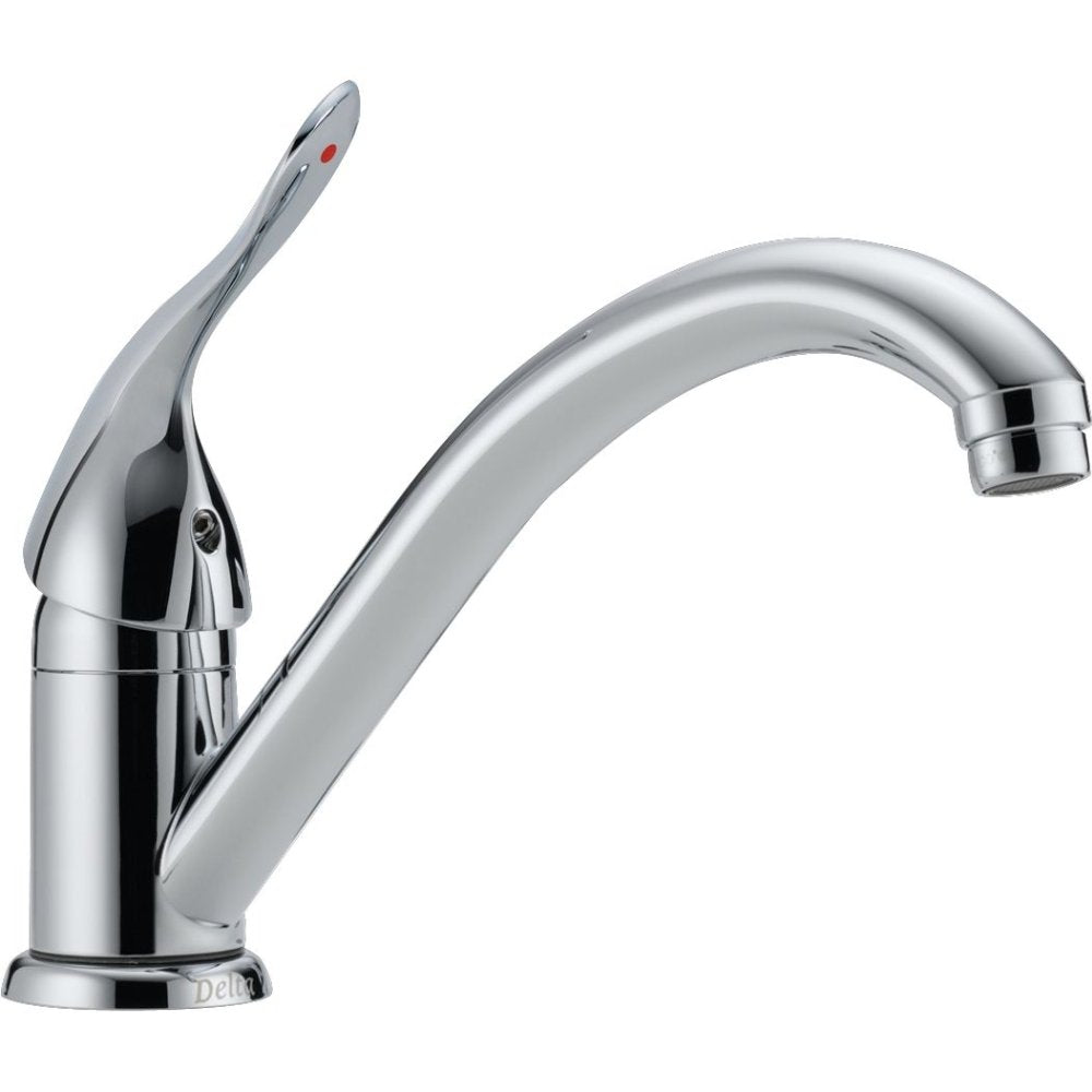 Commercial HDF 101LF-HDF Single Handle Kitchen Faucet - Single Handle Lever Without Sidespray: Chrome