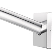 Moen Triva 5 Foot Curved Fixed Mount Shower Curtain Rod with Pivoting Flanges in Chrome - CSR2167CH
