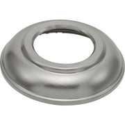 Stainless steel hand shower base with oval opening and rounded dome shape for roman tub installation.