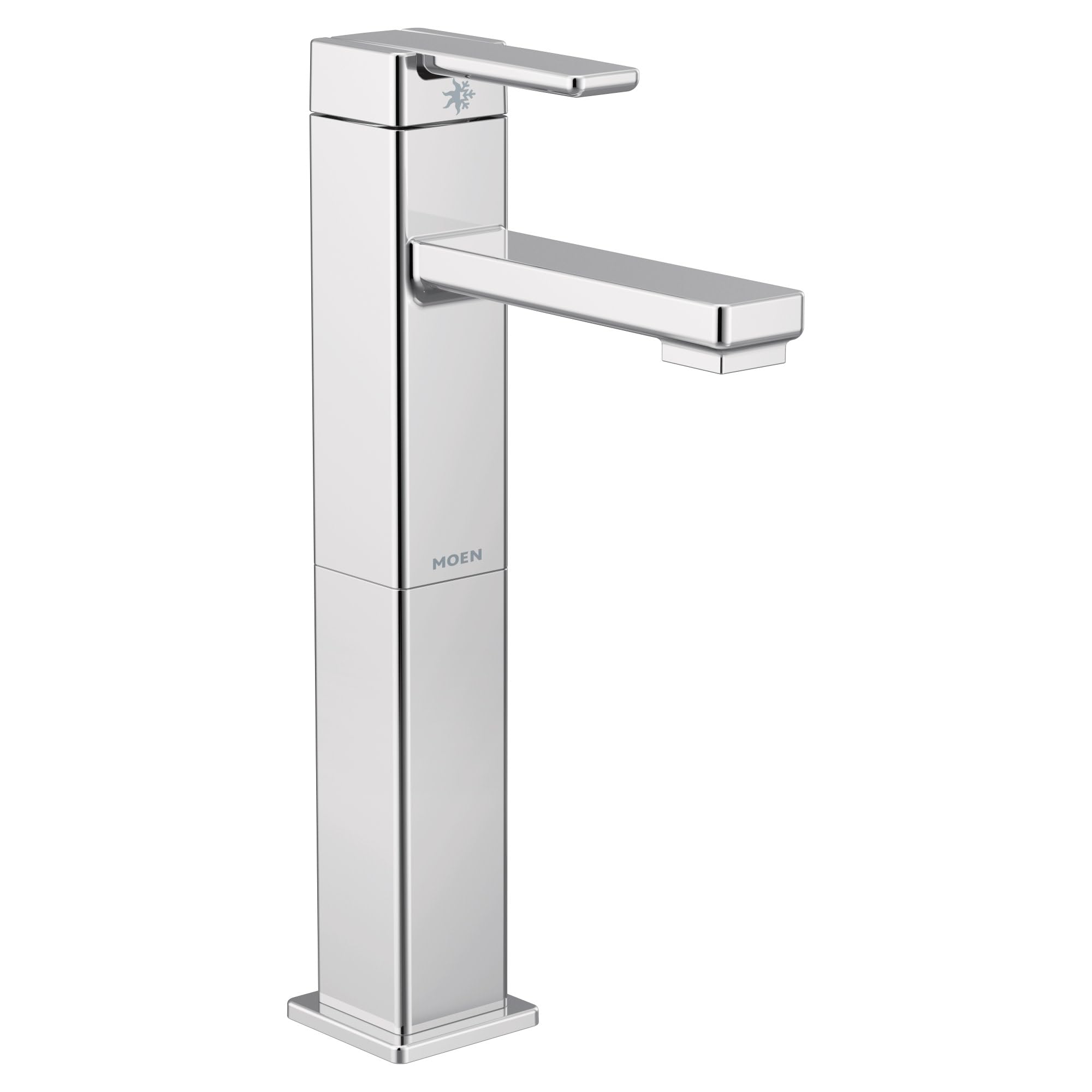 Moen 90 Degree One Handle Single Hole Vessel Sink Modern Bathroom Faucet in Chrome - S6712