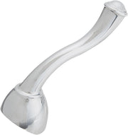 Chrome metal lever handle kit with curved spout and dome-shaped base for Delta Saxony pullout faucet.