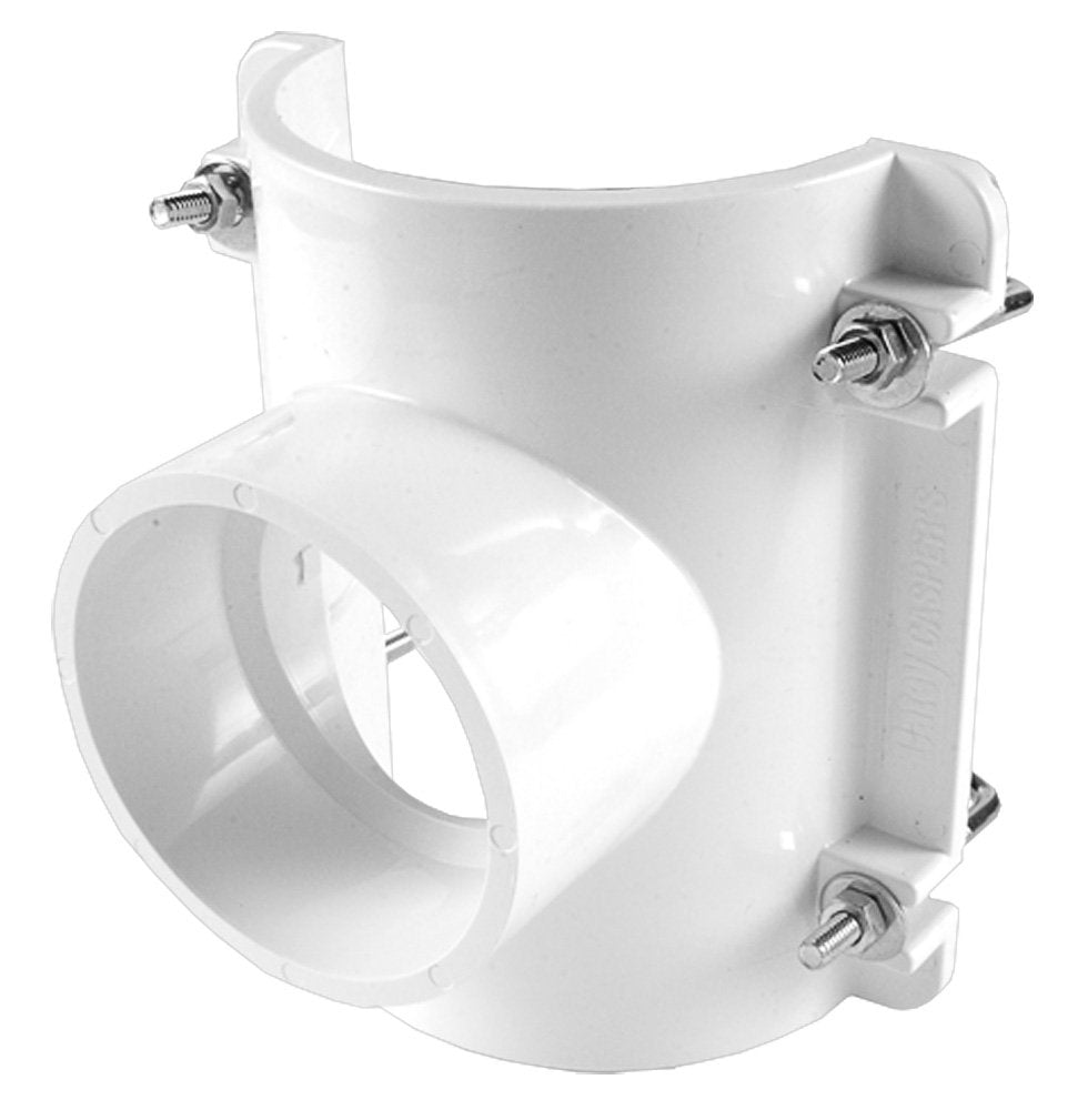 Oatey 4 In. X 3 In. Pvc Saddle Tee Kit in White - 43793
