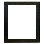 Large rectangular mirror with dark charcoal wood frame featuring diagonal grain texture pattern.