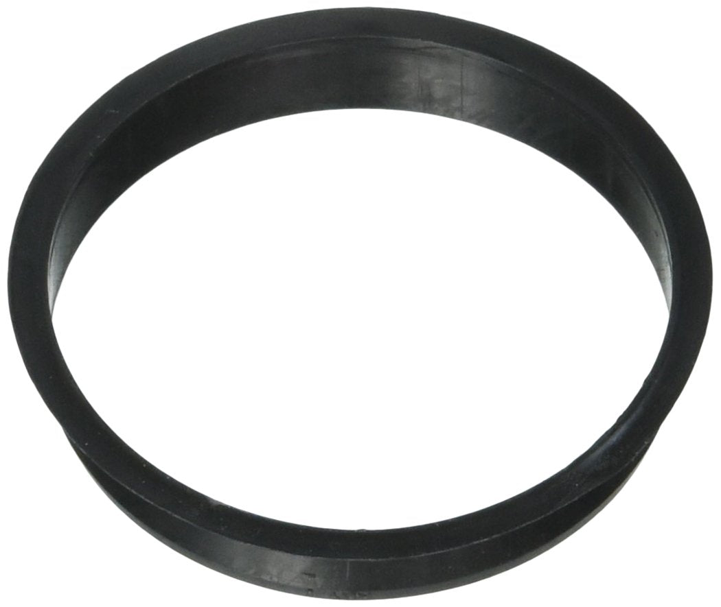 Black rubber glide ring with smooth surface and rounded inner edge for shower door or sliding fixture mounting.
