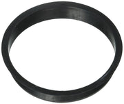 Black rubber glide ring with smooth surface and rounded inner edge for shower door or sliding fixture mounting.