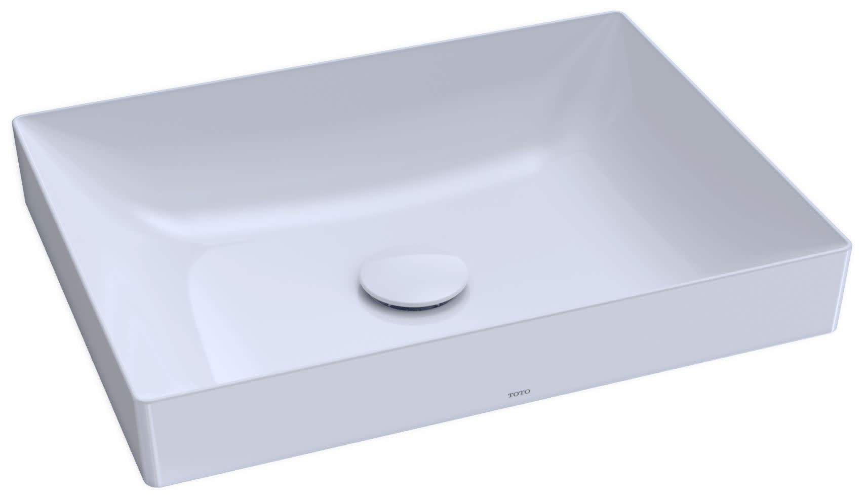 Toto Rectangular Vessel Bathroom Sink in Cotton White - LT475GR#01