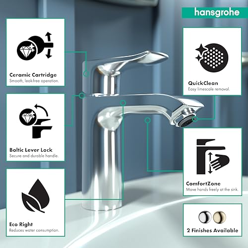 Hansgrohe 31080001 Metris 110 Single Hole Faucet in Chome: Chrome